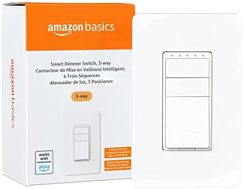 Smart Dimmer Switch — Ceiling Fan Wall Controls, Amazon Basics