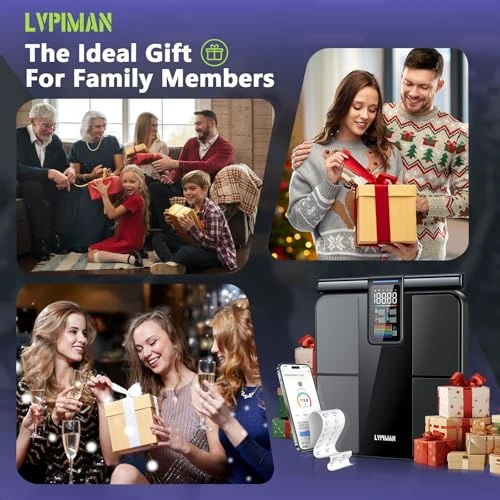 Smart Scale for Body Weight and Fat, BMI, Muscle Mass — Body Composition Analysis, LVPIMAN