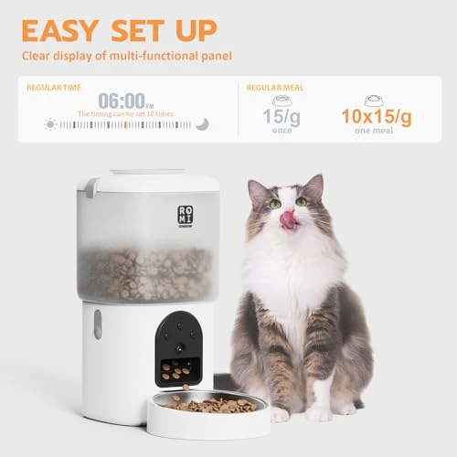 Automatic Cat Feeder with Camera and Water Fountain — Smart Pet Feeders, Romiromi