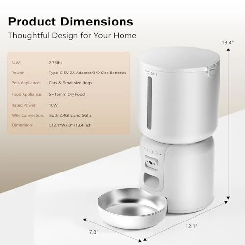 Automatic Pet Feeder with Camera — Automatic Feeders, YIZFERN
