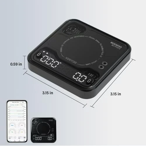 Coffee Scale with Timer, Bluetooth, and Auto Mode — Weight Management Tools, BOOKOO