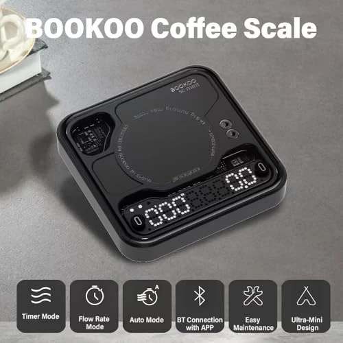 Coffee Scale with Timer, Bluetooth, and Auto Mode — Weight Management Tools, BOOKOO