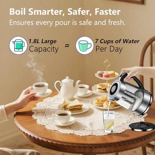Electric Kettle with Temperature Control — Kettles & Tea Machines, QSLKING