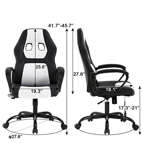 Ergonomic Gaming Chair with Massage and Lumbar Support — Desk Chairs, BestOffice