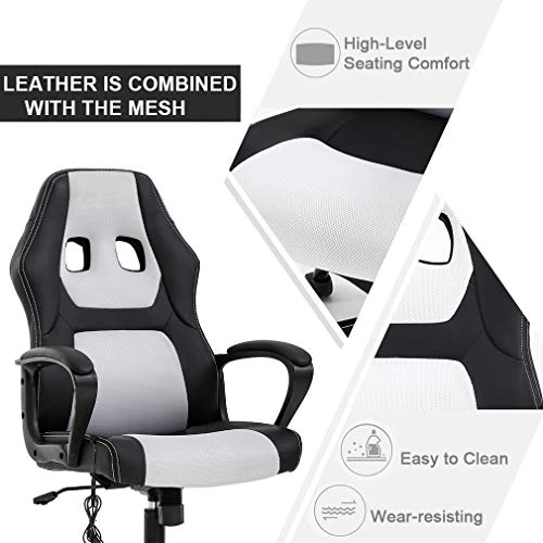 Ergonomic Gaming Chair with Massage and Lumbar Support — Desk Chairs, BestOffice