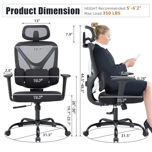 High Back Mesh Ergonomic Desk Chair — Desk Chairs, SweetGate