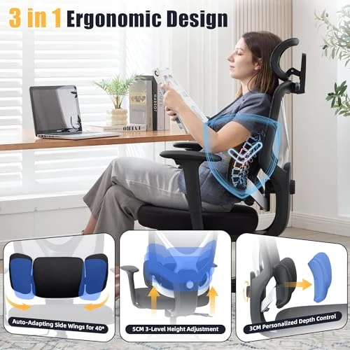 High Back Mesh Ergonomic Desk Chair — Desk Chairs, SweetGate