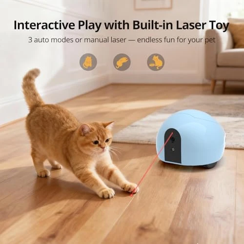 Pet Camera Robot with Treat Dispenser & Laser Toy — Cameras & Monitors, pumpkii