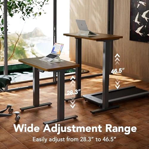 Small Electric Standing Desk Adjustable Height — Office, HUANUO