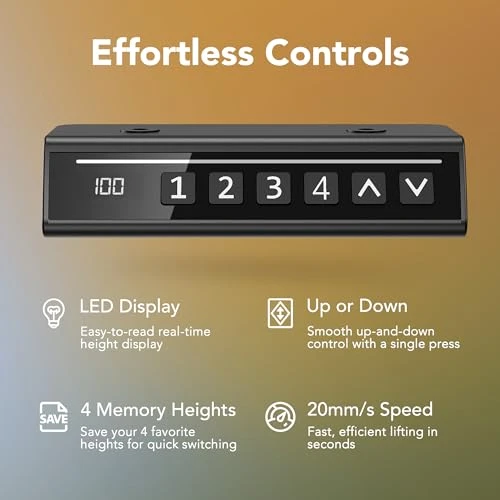 Small Electric Standing Desk Adjustable Height — Office, HUANUO