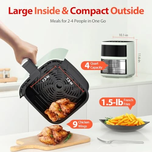 Smart Compact Air Fryer with Viewing Window — Air Fryers, Beelicious