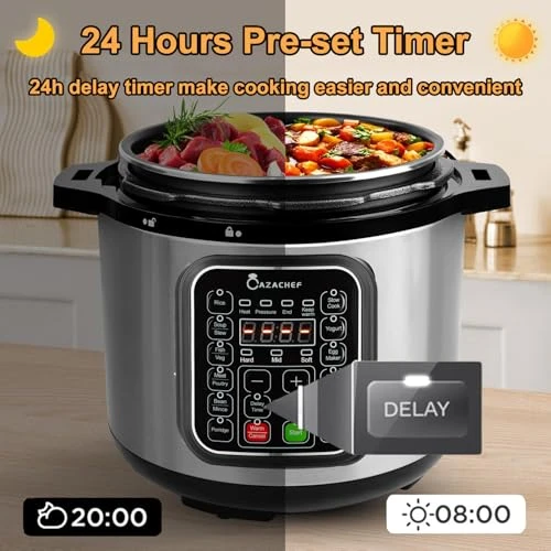 Stainless Steel Pressure Cooker — Electric Pressure Cookers, CAZACHEF