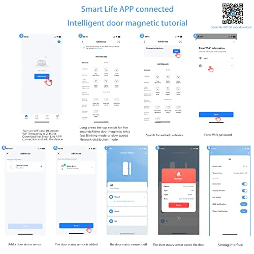 2-Pack Smart Door and Window Sensor — Smart Home Security, XFOX