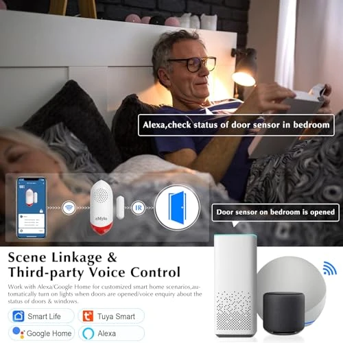 Door Alarm with WiFi Sensor and Alarm Light — Smart Home Security, Chatthen