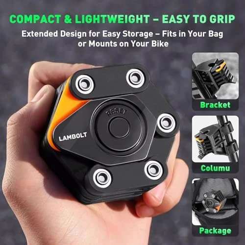 Heavy Duty Anti-Theft Folding Combination Lock — Chain, Lambolt