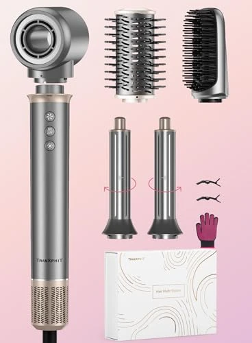 High Speed Hair Dryer Brush Styler Set — Hot-Air Brushes, TRANXPHIT