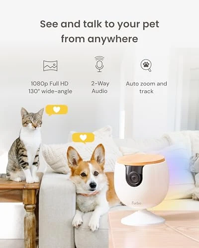 Pet Camera with Barking/Meowing Alerts and Tracking — Cameras & Monitors, Furbo