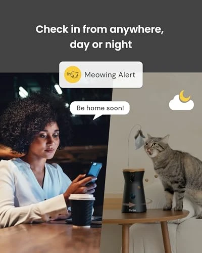 Pet Security Camera with Treat Dispenser and Feather Wand — Cameras & Monitors, Furbo