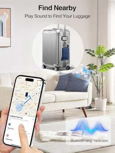 Smart Luggage Tag with Apple Find My — Luggage Tags, TopMade