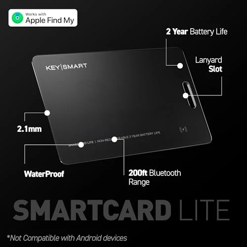 SmartCard Lite Wallet Tracker Card — Item Locators, Key Smart