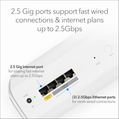 Tri-Band WiFi 7 Mesh Network System with Router and 2 Satellite Extenders — Mesh Wi-Fi Systems, NETGEAR