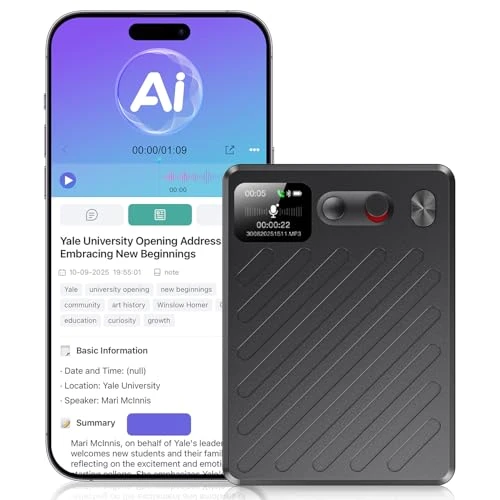 Voice Recorder with Display and App Control — Voice Recognition & Productivity Software, AOSRAU