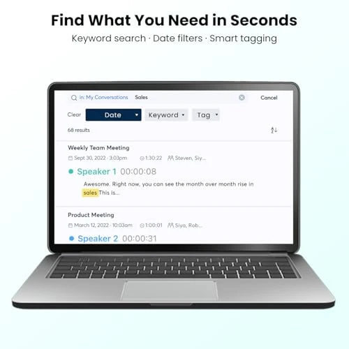 Voice Recorder with Display and App Control — Voice Recognition & Productivity Software, AOSRAU