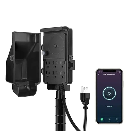 WiFi Smart Yard Stake Plug with 6 Outlets — Power Solutions & Surge Protection, DEWENWILS