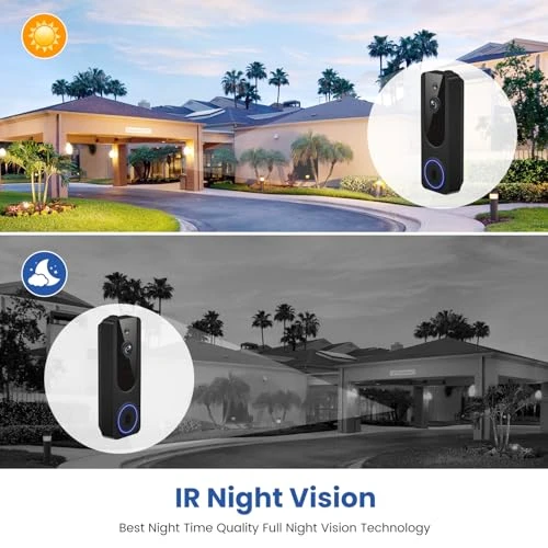 1080p WiFi Video Doorbell Camera — Smart Home Security, VanaOrbi