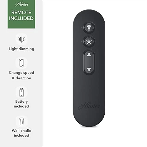 Aerodyne Ceiling Fan 52 inches Matte Black — Ceiling Fans & Accessories, Hunter