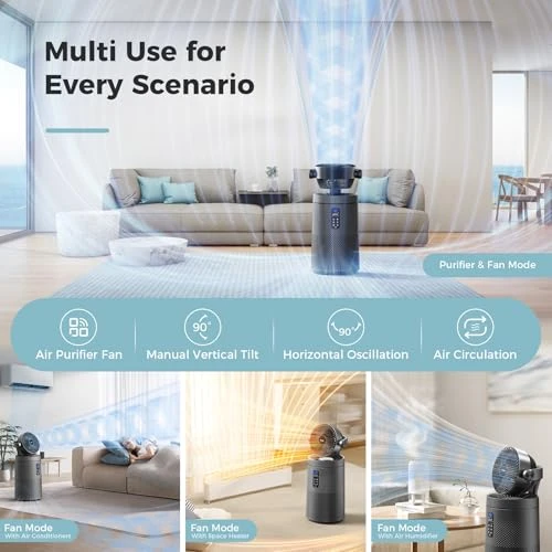 Air Purifier Fan with Smart WIFI — Activated Carbon Air Purifiers, AROEVE