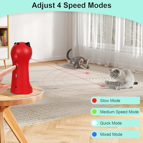 Automatic Motion-Activated Cat Toy with Adjustable Light — Cat Playthings, TBTeek