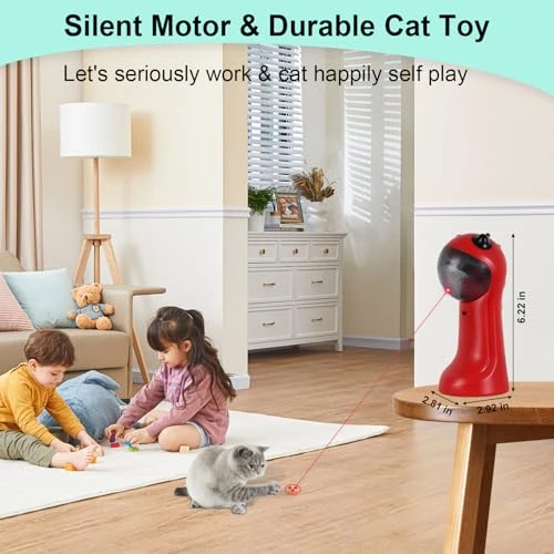 Automatic Motion-Activated Cat Toy with Adjustable Light — Cat Playthings, TBTeek