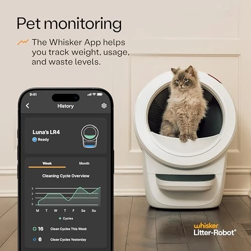 Automatic Self-Cleaning Cat Litter Box Supply Bundle — Waste Bins, Whisker