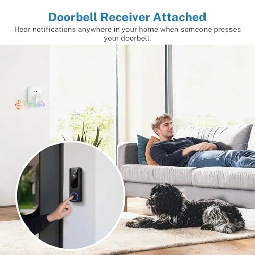 Doorbell Camera Wireless with Indoor Receiver — Motion Sensors, Hubposh