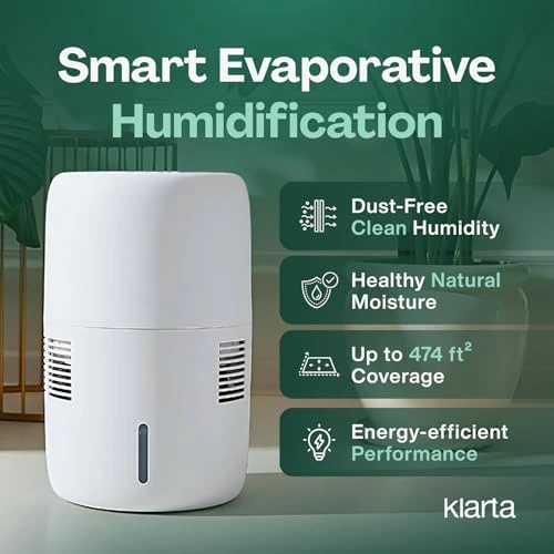 Evaporative Humidifier with App Control — Air Moisturizers, Klarta