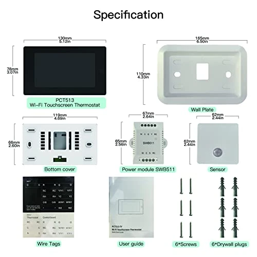 Programmable WiFi Smart Thermostat — HVAC Controls, MoesGo