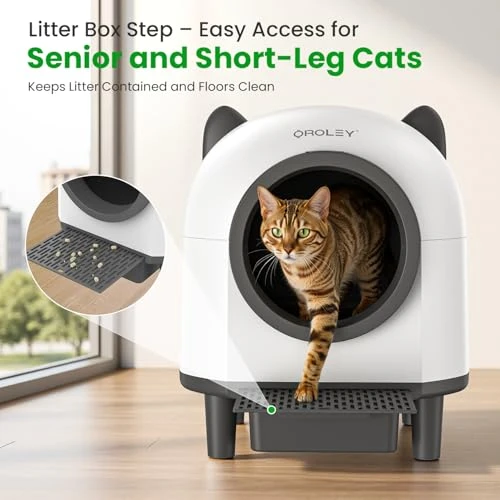 Self Cleaning Litter Box with Cat Ears Design — Waste Bins, OROLEY