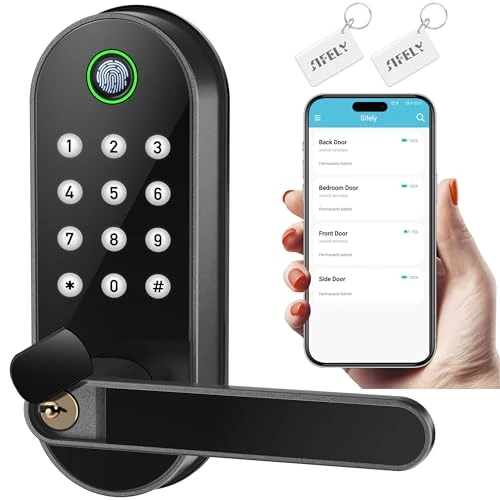 Smart Door Lock with Handle and Keypad — Deadbolts, Sifely