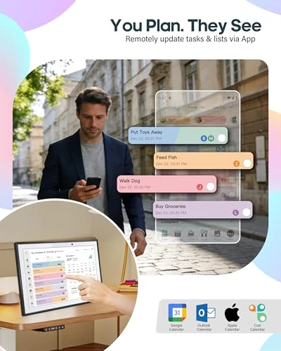 Smart Electronic Family Planner with Chore Chart Display — Calendars, LQN