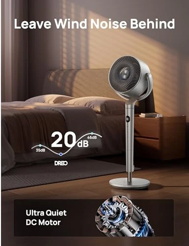 Smart Pedestal Fan with RGB Light — Stand Fans, Dreo