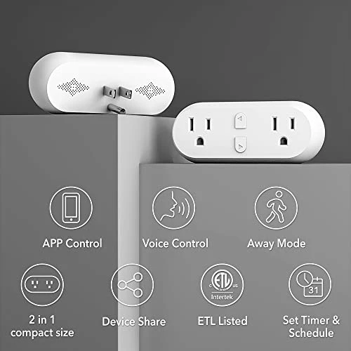 Smart Plug Outlet Extender Dual Socket — Smart Home Hubs & Controllers, HBN