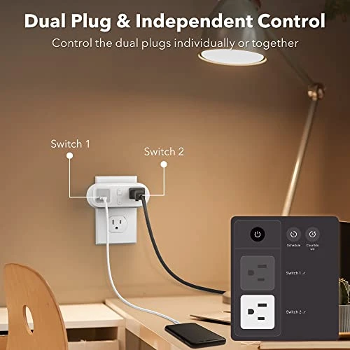 Smart Plug Outlet Extender Dual Socket — Smart Home Hubs & Controllers, HBN