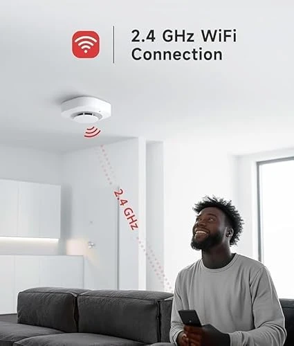 Smart Smoke Detector Fire Alarm with Replaceable Battery — Smoke & CO Detectors, Uingarm