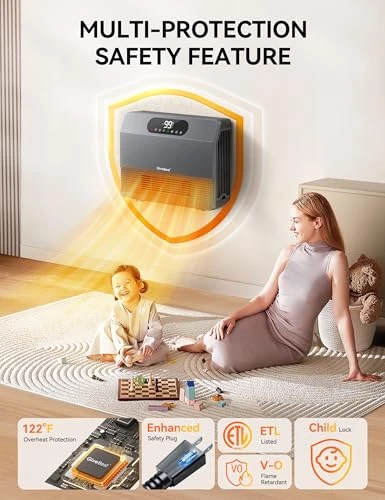 Smart Wall Heater — Portable Heating Solutions, GiveBest