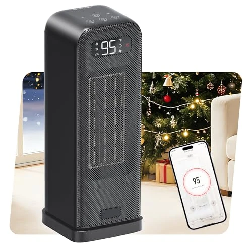Space Heater with Thermostat, WiFi Voice Control, Quiet Operation — Portable Heating Solutions, MORENTO