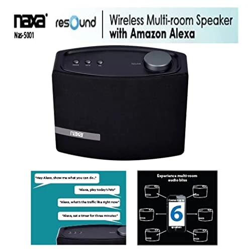 Wi-Fi & Bluetooth Multi-Room Speaker with Amazon Alexa Voice Control — Portable Audio, Naxa