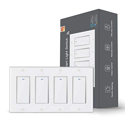 WiFi Wall Push Button Smart Light Switch — Dimmer Switches, MoesGo