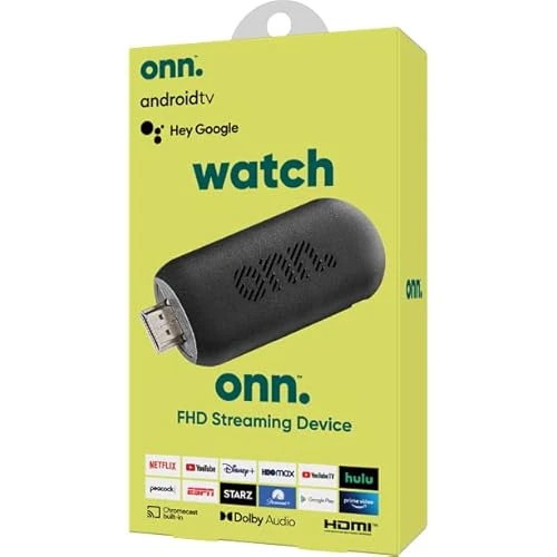 Android TV 2K FHD Streaming Stick — Ultra HD Media Players, Onn