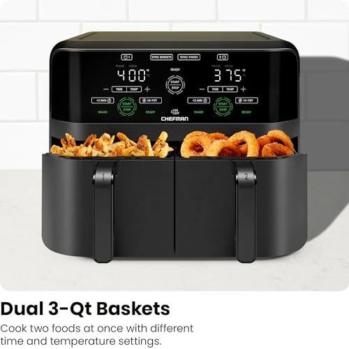 Dual Basket Air Fryer — Air Fryer, Chefman